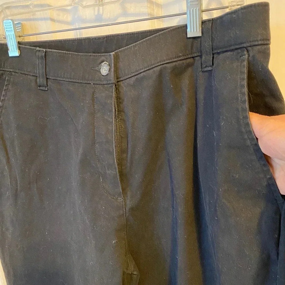 Woolrich Cotton Blend Black Dress Pants Women Size 12 Pockets - Picture 6 of 7